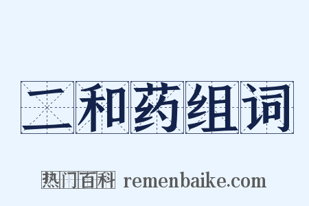 二和药组词是什么意思的图片